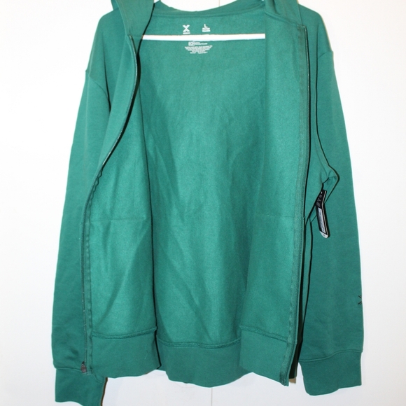 XERSION NWT MEN'S Large EVERGREEN CLASSIC FLEECE ZIP Up HOODIE QUICKDRI JACKET - Picture 5 of 11